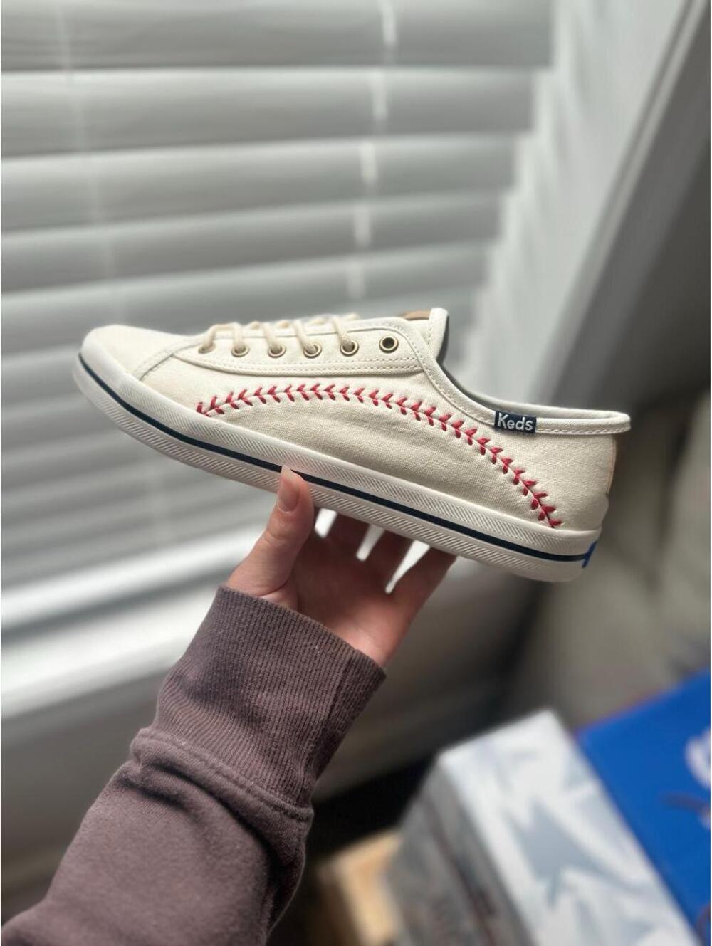 Keds Women's Cream and White Trainer